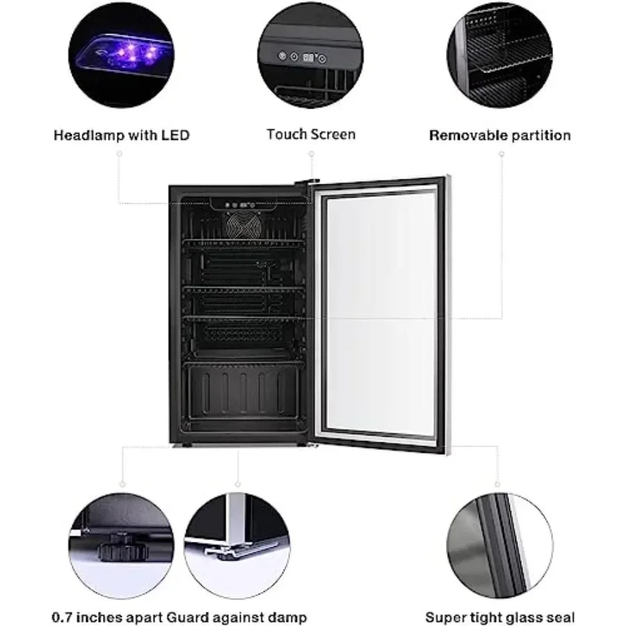 YAO HUI HUANG Wine And Beverage Refrigerator With Glass Door