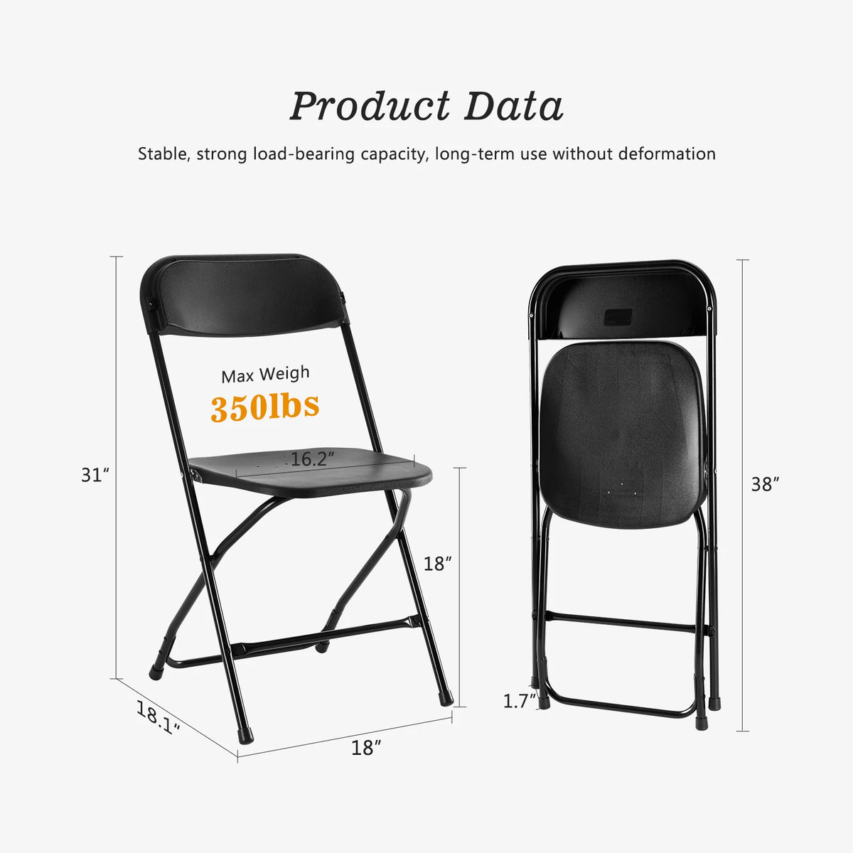 JHK Folding Chair for Home Office and Living Room Use