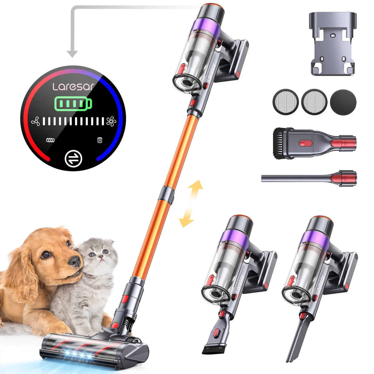 Laresar Elite 8 Cordless Vacuum Cleaner With Touch Screen