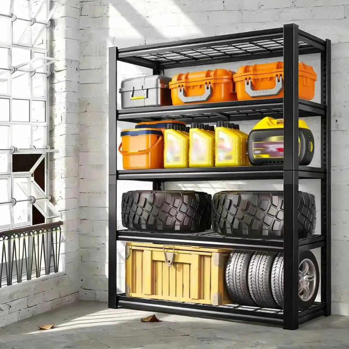 Sarenzoon Adjustable Metal Double Layer Utility Storage Rack