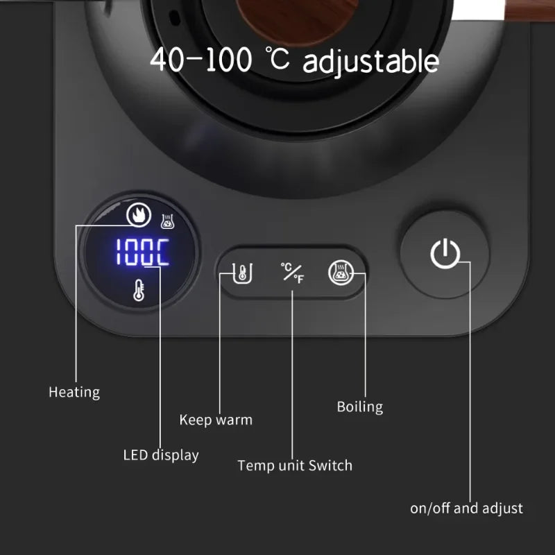 MilAlim Electric Gooseneck Kettle With Smart Temperature Control
