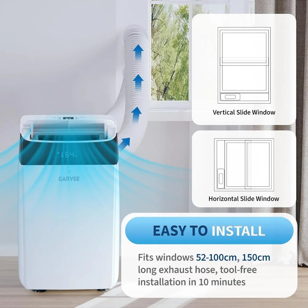 Garvee Portable Air Conditioner With Heat Pump And Remote Control