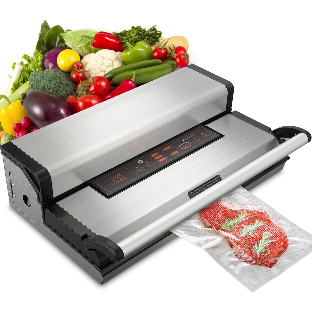 SucceBuy Commercial Automatic Food Vacuum Sealer With Roll Storage