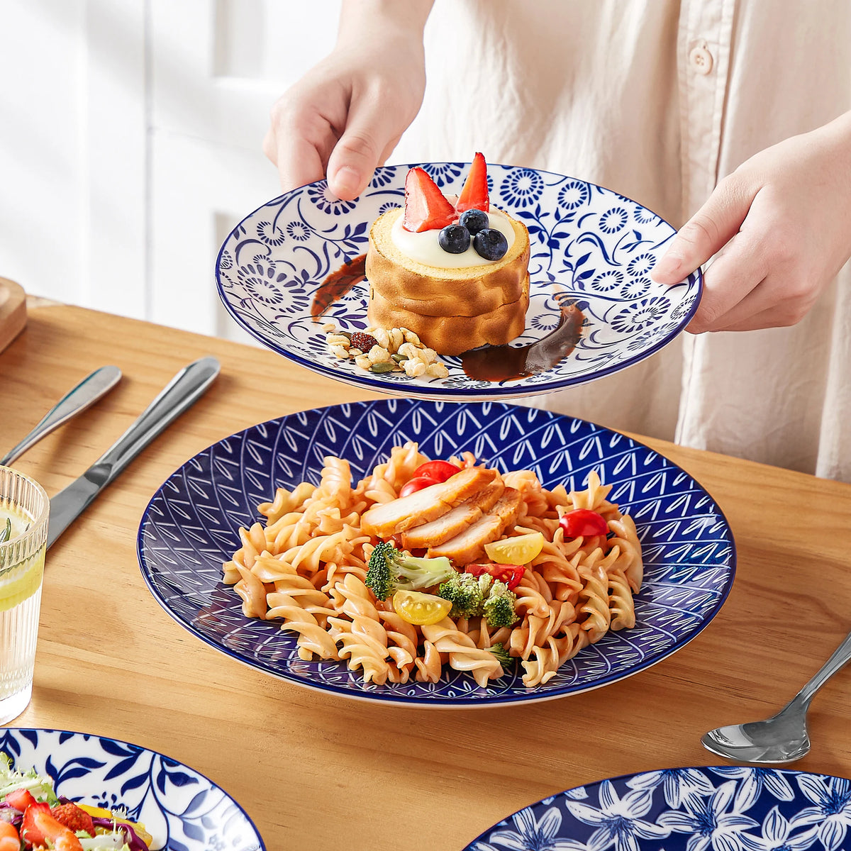 MALACASA Ceramic Dinnerware Plates And Bowls Tableware Set