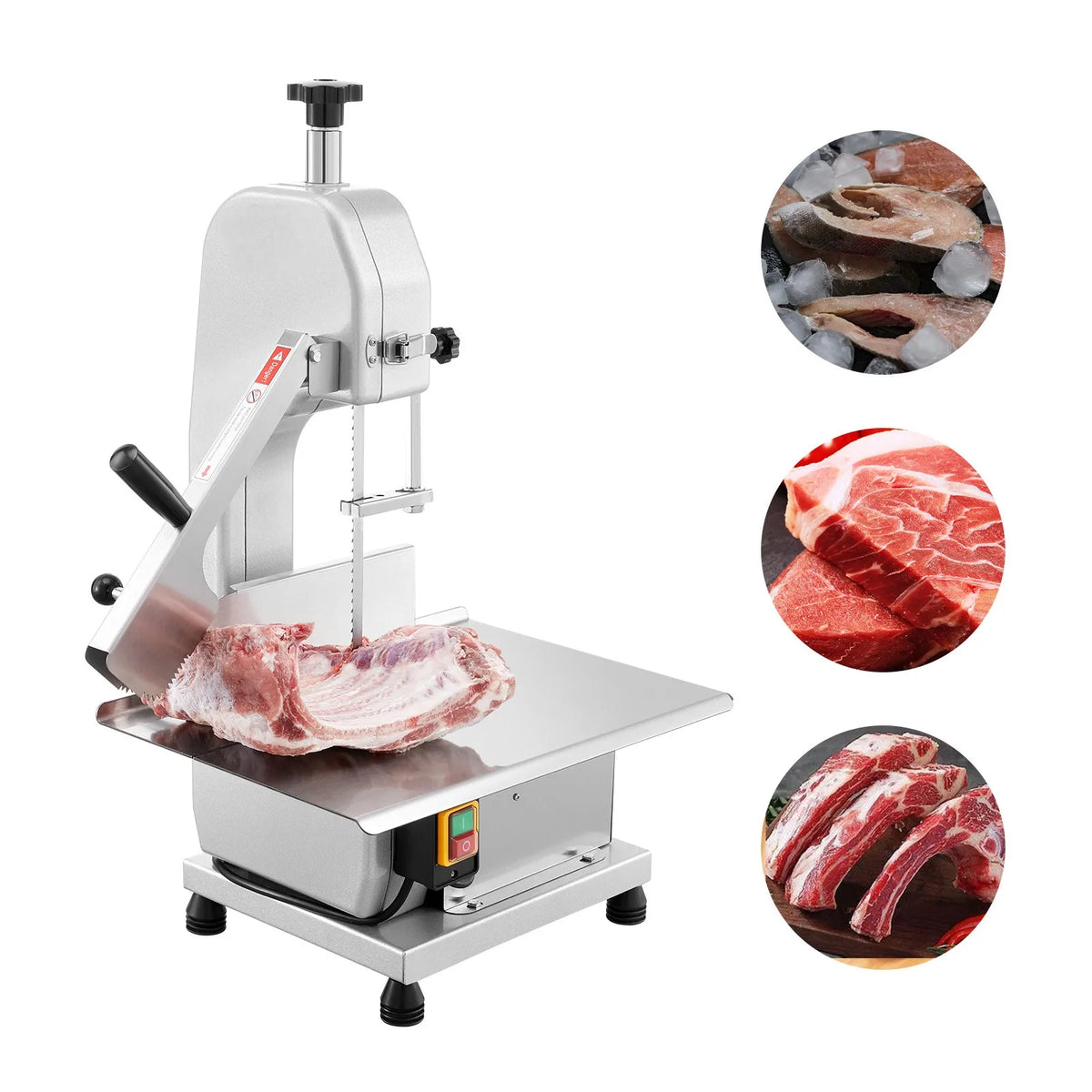SucceBuy Commercial Electric Meat Bandsaw for Bone and Fish Cutting