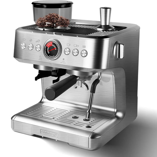 Acekool 20 Bar Espresso Machine With Grinder And Steam Wand