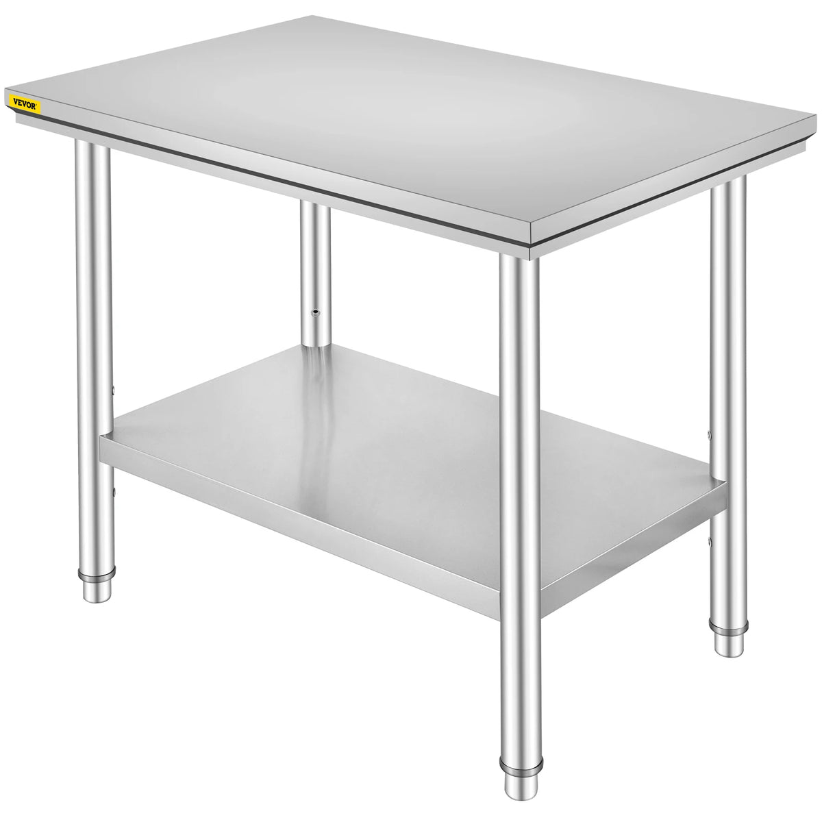 SucceBuy Stainless Steel Commercial Kitchen Work Prep Table With Undershelf