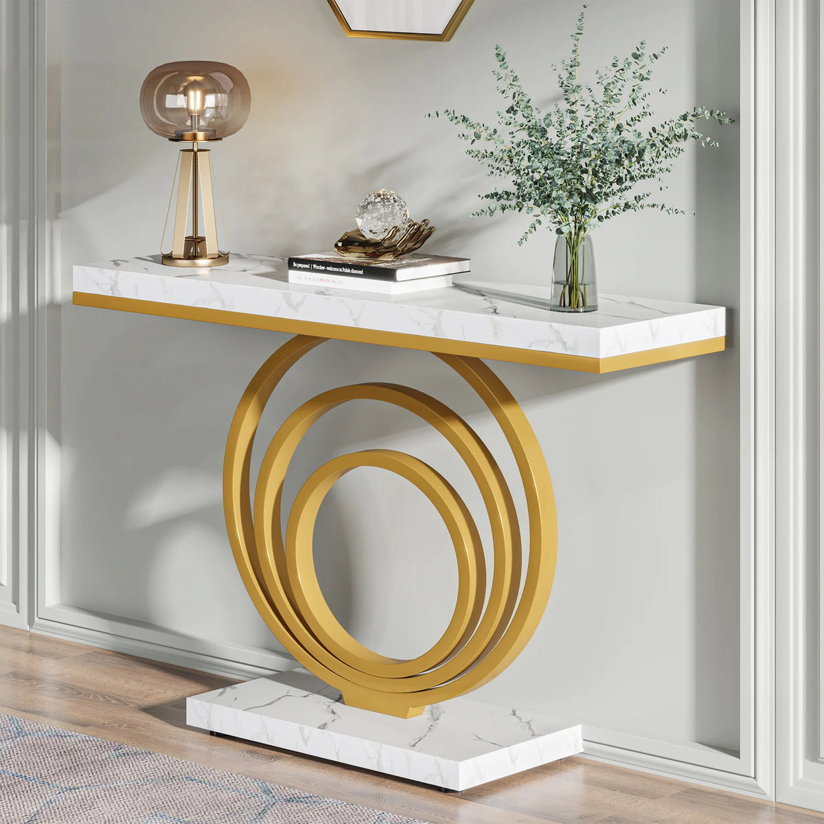 Tribesigns Modern Ring Console Table for Entryway and Living Room