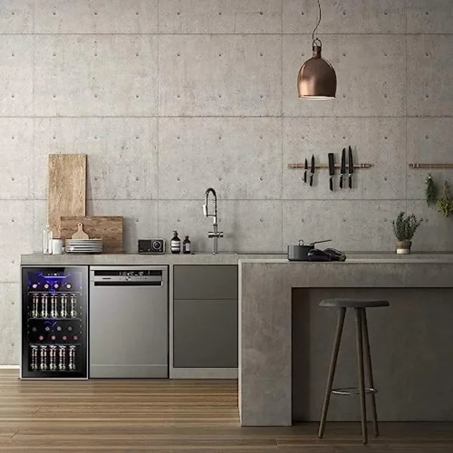 YAO HUI HUANG Wine And Beverage Refrigerator With Glass Door