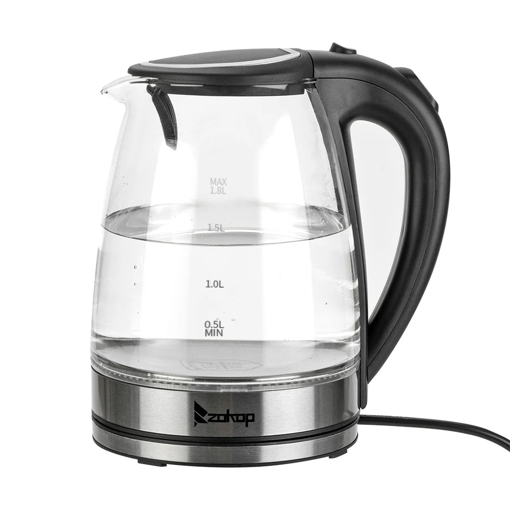 ZOKOP Electric Glass Kettle With Automatic Shutoff Safety Protection