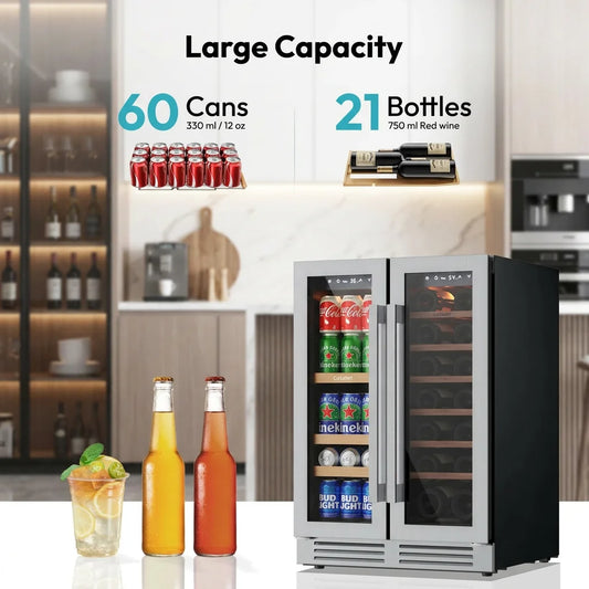 Ca'Lefort Dual Zone Beverage And Wine Fridge With Digital Controls