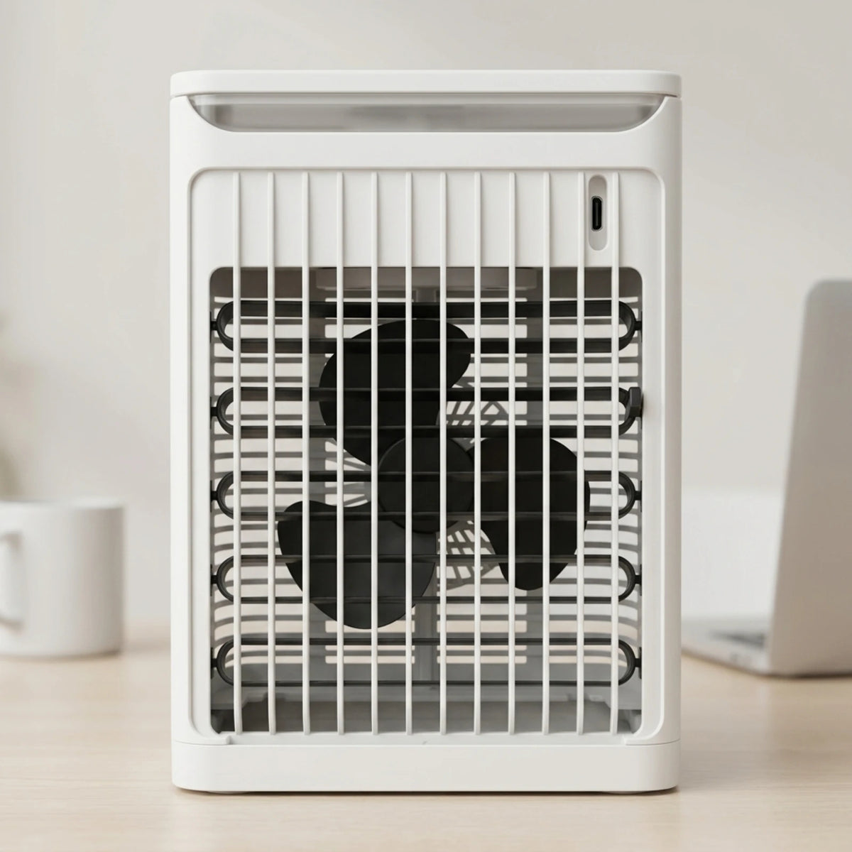 Portable Evaporative Air Cooler And Humidifier With USB Fan
