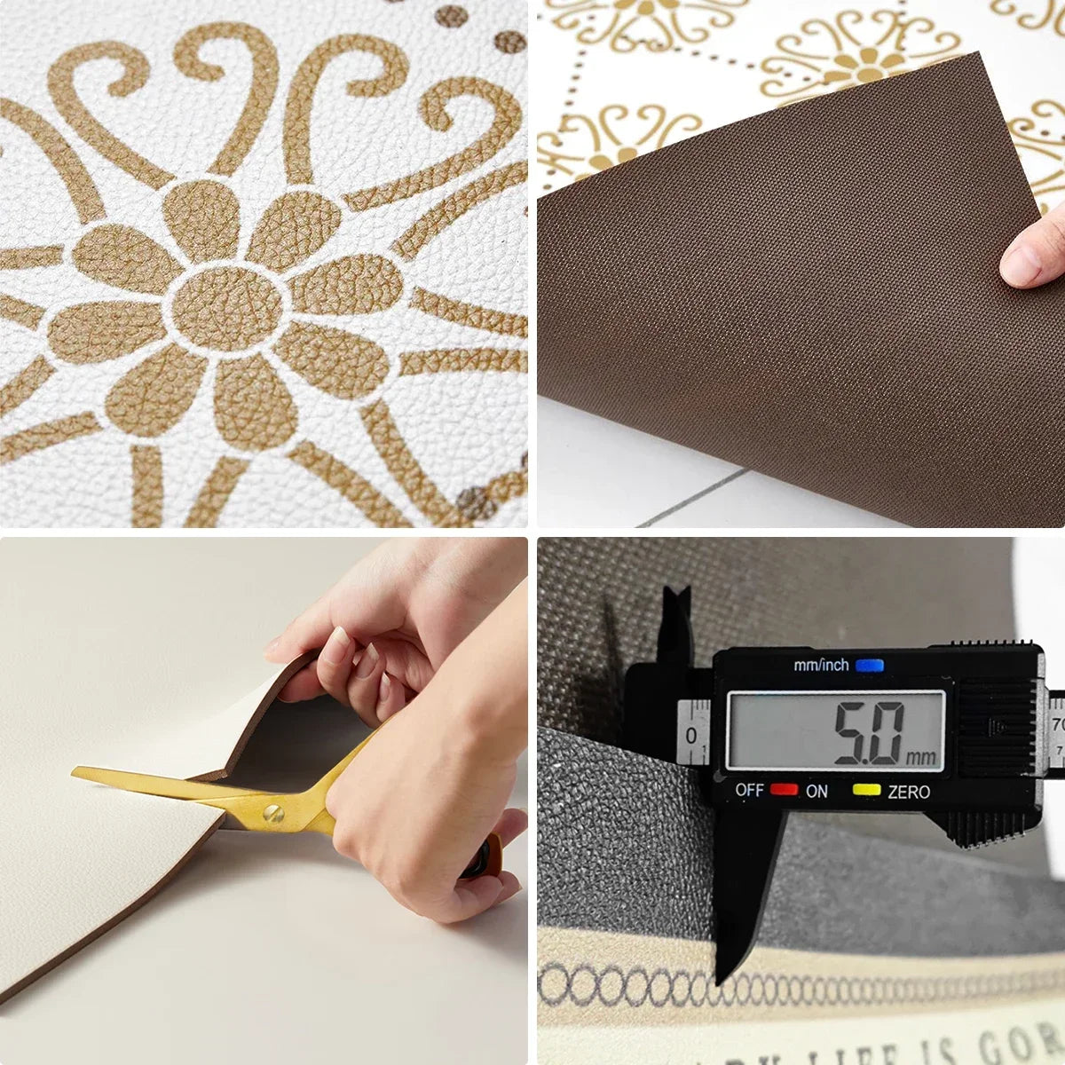 Kitchen Floor Mat PVC Leather Waterproof Non-slip Carpet  Retro Style Rug Long Oil-proof Foot Mats Home Decoration Rugs 주방 카펫