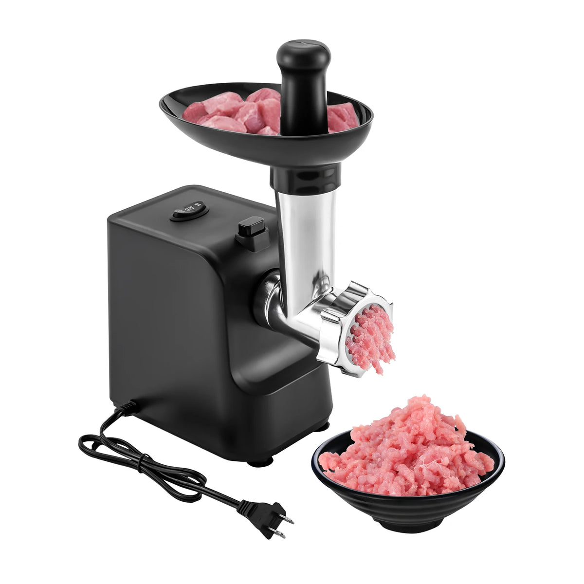 Electric Sausage Stuffer and Meat Grinder with Three Grinding Plates