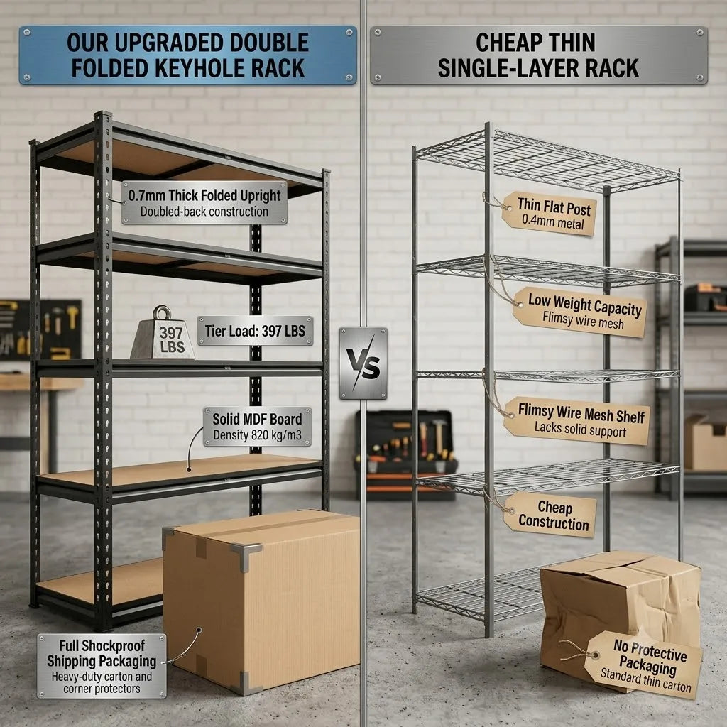 5-Tier Heavy Duty Boltless Storage Rack For Garage Organization