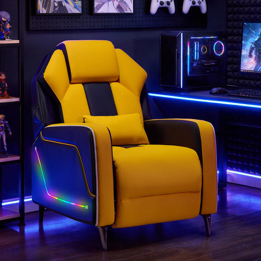 TCGBKAF Ergonomic Gaming Recliner Chair With Footrest And Lumbar Pillow