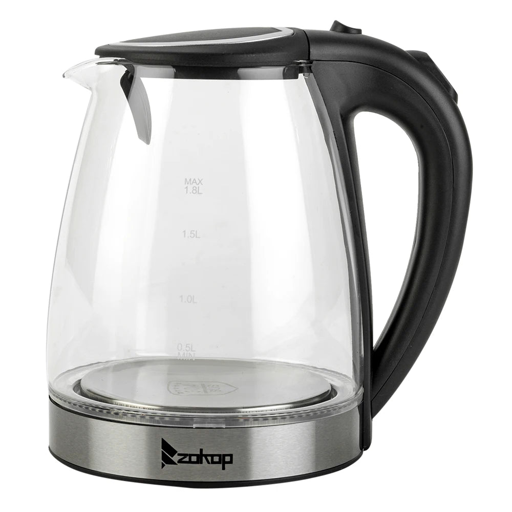 ZOKOP Electric Glass Kettle With Automatic Shutoff Safety Protection