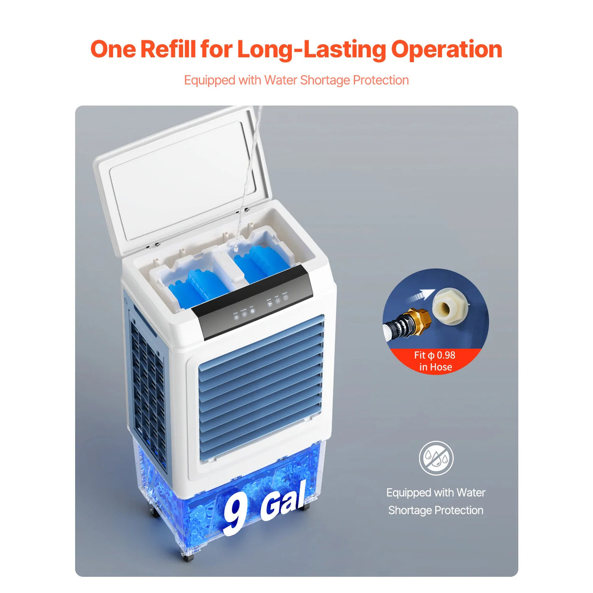 SucceBuy Evaporative Air Cooler With Remote Control And Timer