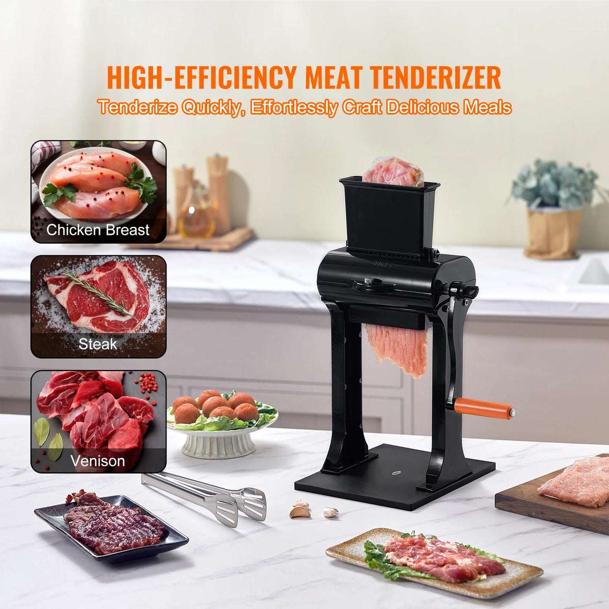 SucceBuy Commercial Manual Stainless Steel Meat Tenderizer Machine