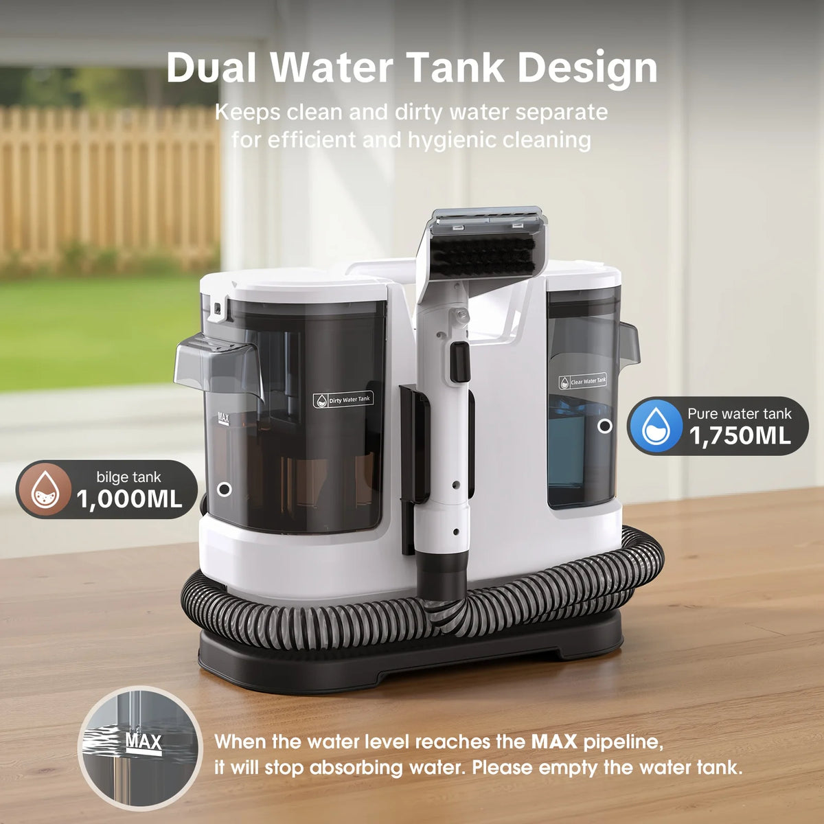 Lubluelu Heated Carpet Cleaner With Powerful Suction And Self Cleaning