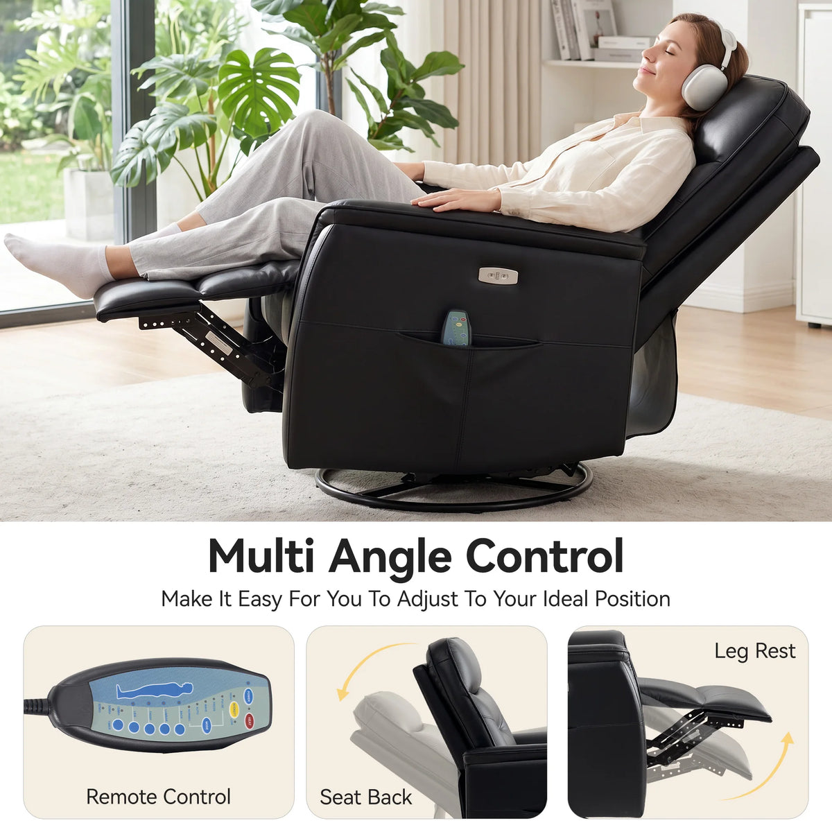 KERDOM Power Lift Recliner Chair With Massage And Lumbar Heating