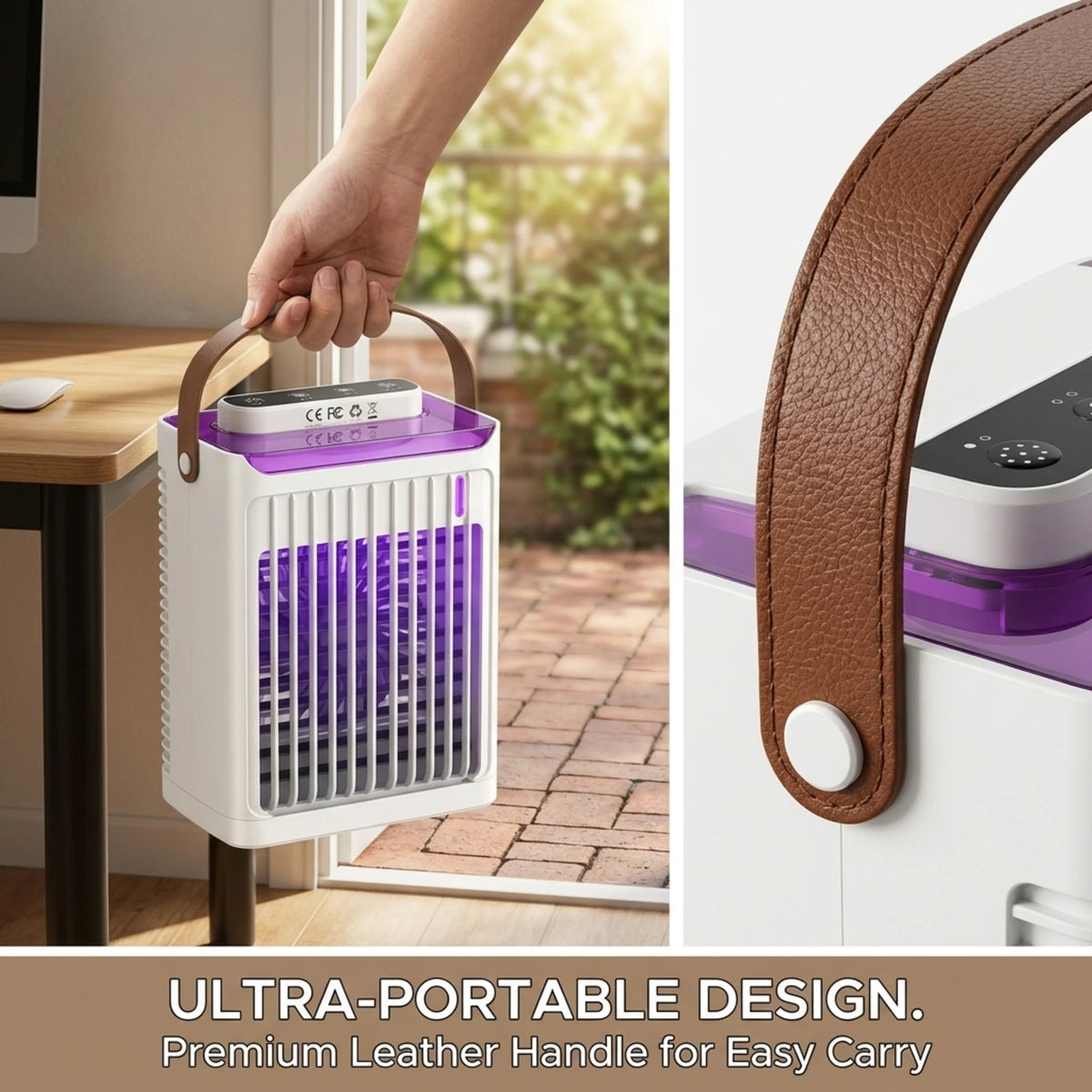 Portable Evaporative Air Cooler And Humidifier With USB Fan