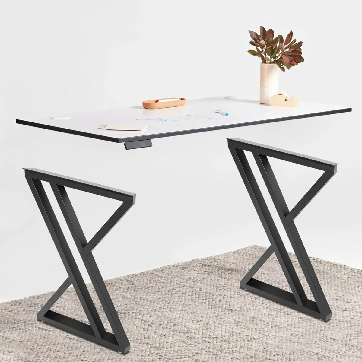 Heavy Duty X Shaped Iron Table Legs for Dining Tables