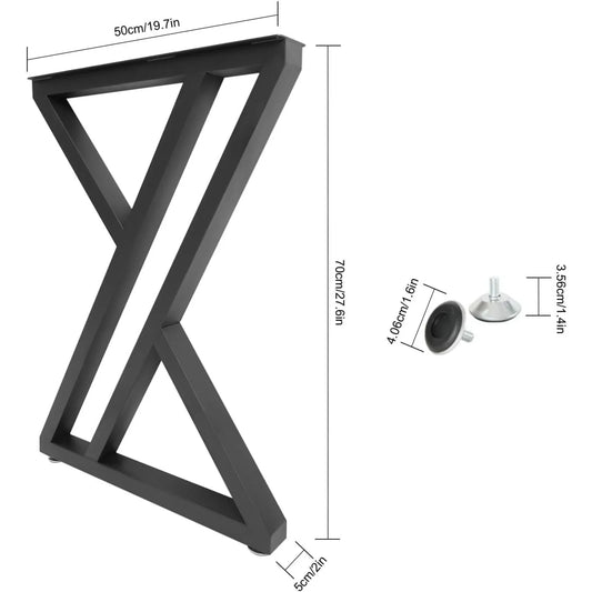Heavy Duty X Shaped Iron Table Legs for Dining Tables